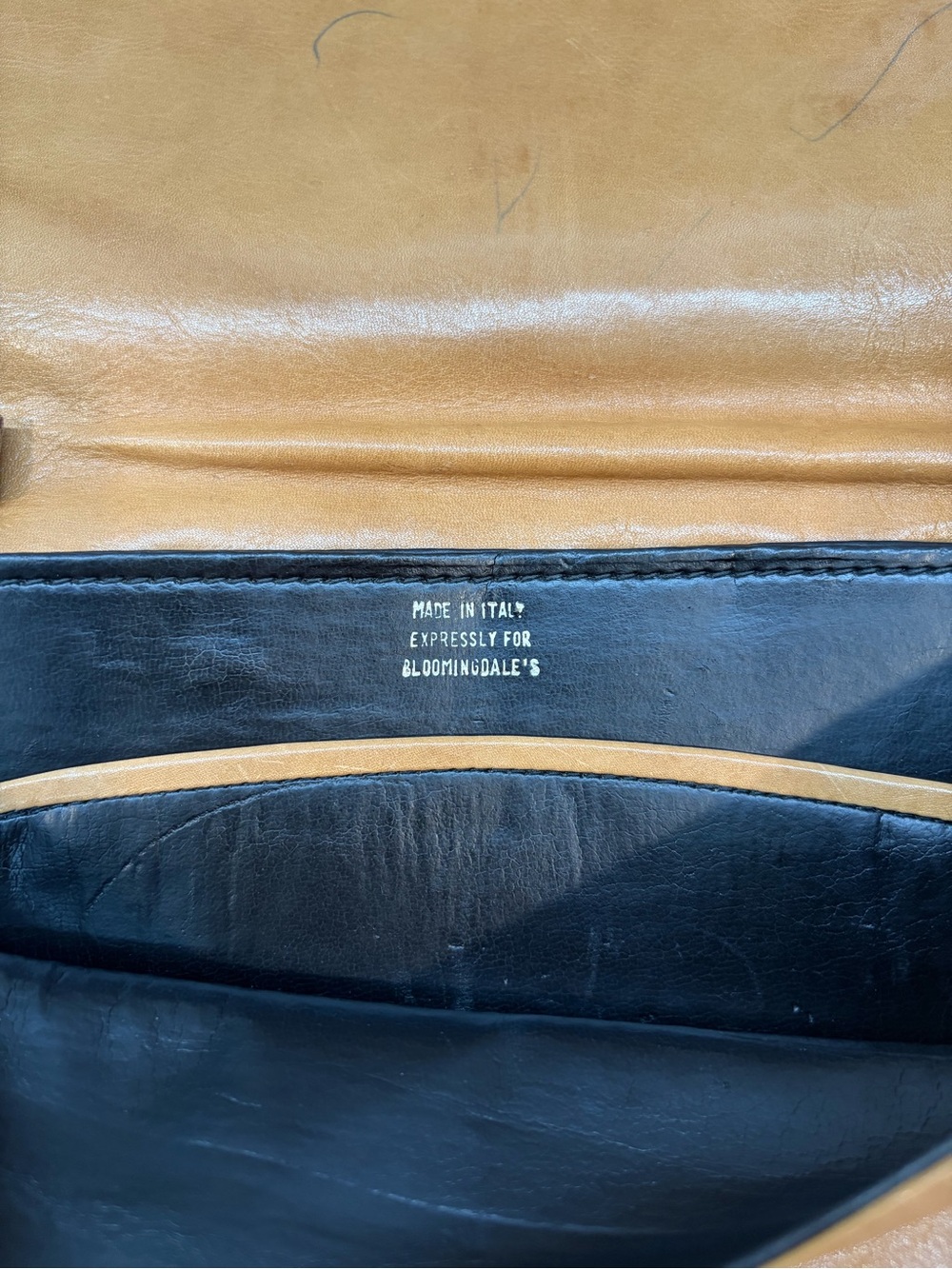Vintage Bloomingdale’s Made in Italy Woven Leather Shoulder Bag Clutch - Picture 4 of 11